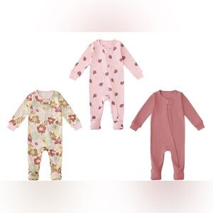 MEMBERS MARK 3 PACK GIRLS ORGANIC COTTON SLEEP & PLAYS
